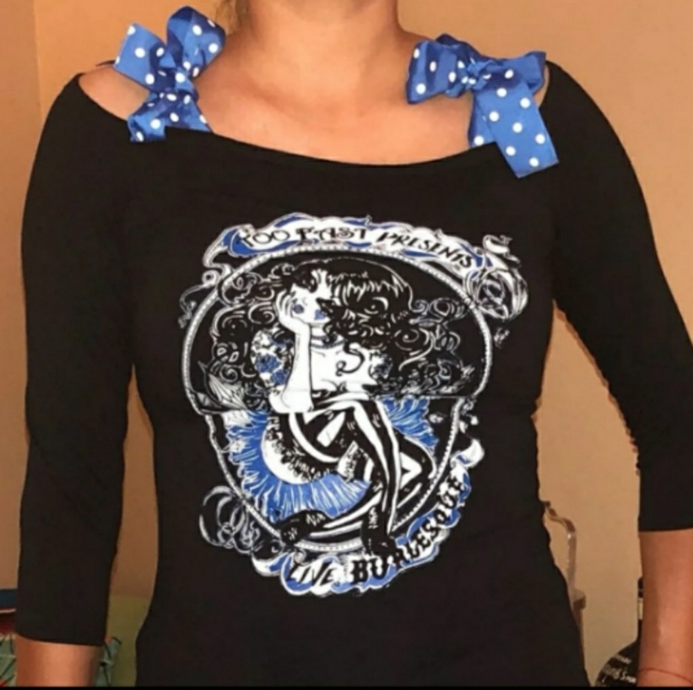 *SOLD*Too Fast Gothic Pinup Burlesque Top